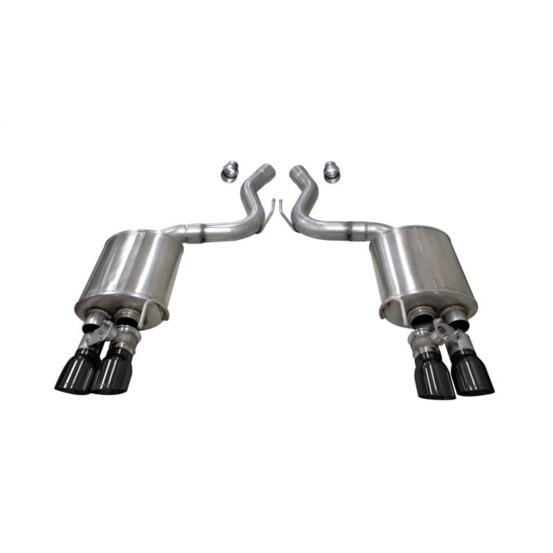 Corsa 2018+ Ford Mustang GT Fastback 5.0L 3in Sport Axle-Back Exhaust w/ 4in Black Tips - T1 Motorsports