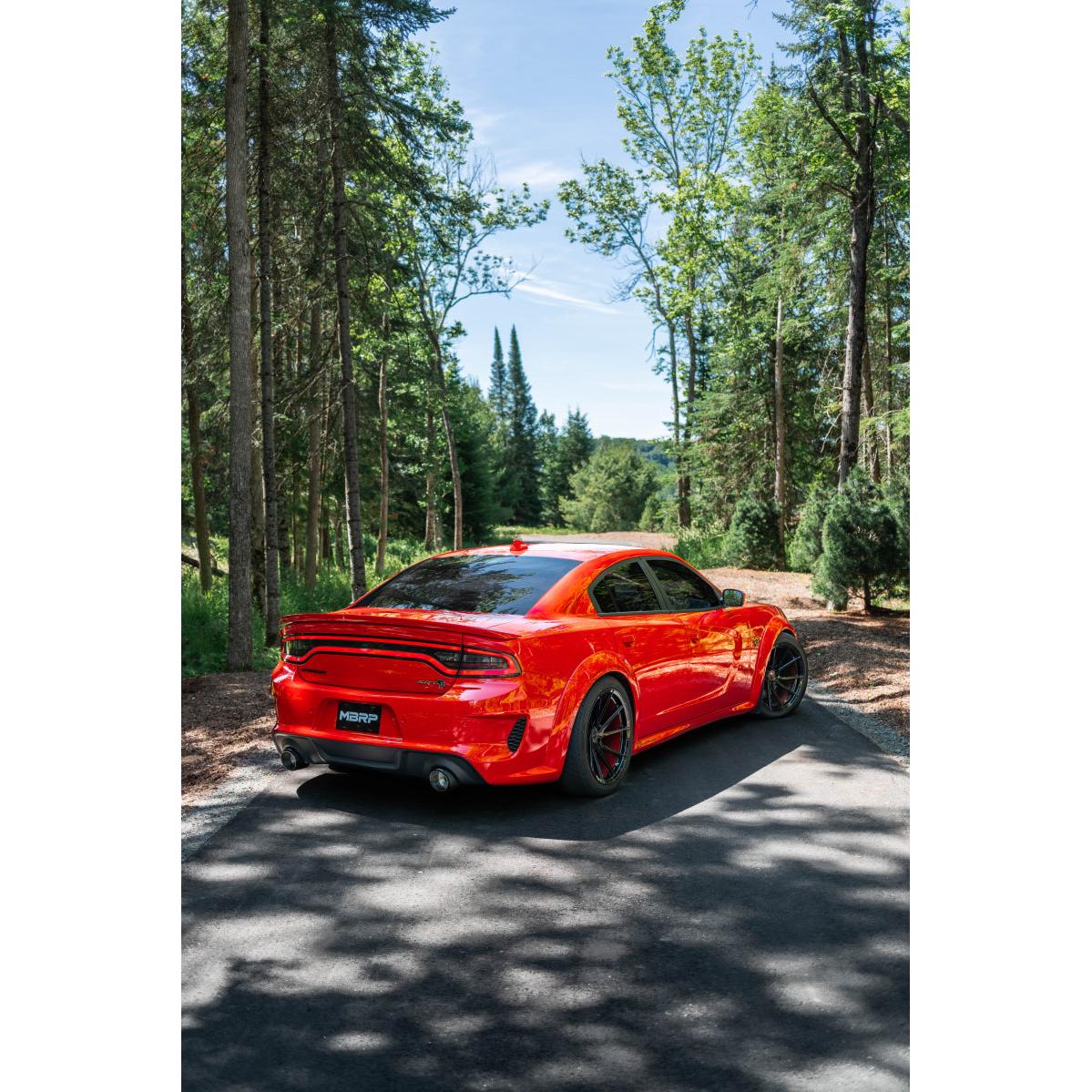 MBRP 17-21 Charger 5.7L/6.2L/6.4L 3in Race Profile Cat-Back w/Dual Carbon Fiber Tips T304 SS Exhaust - T1 Motorsports