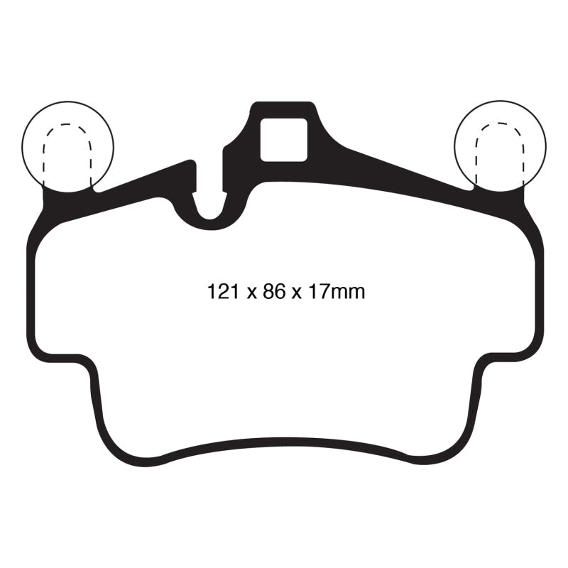 EBC Redstuff Brake Pads -  07-08 Porsche 911 (997) (Cast Iron Rotor only) 3.6 Carrera 2 - Front Brake Pads