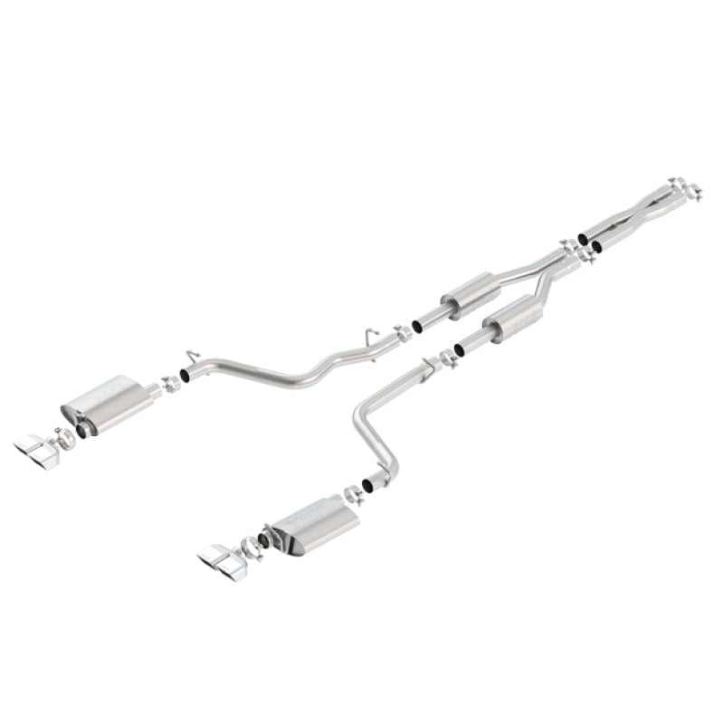 Borla 09-14 Dodge Challenger R/T 5.7L RWD 2Dr. Dual Rctgl. Angle S-Type CB Exhaust - Rear Split Exit - T1 Motorsports