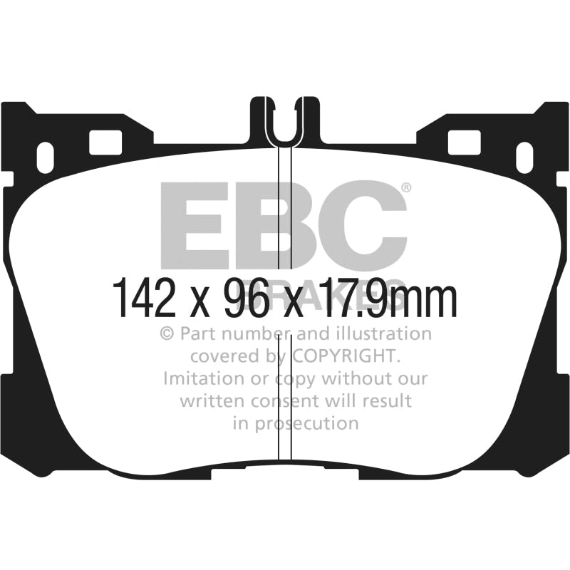 EBC Redstuff Brake Pads -  2017+ Mercedes-Benz E300 (W213) 2.0L Turbo - Front Brake Pads