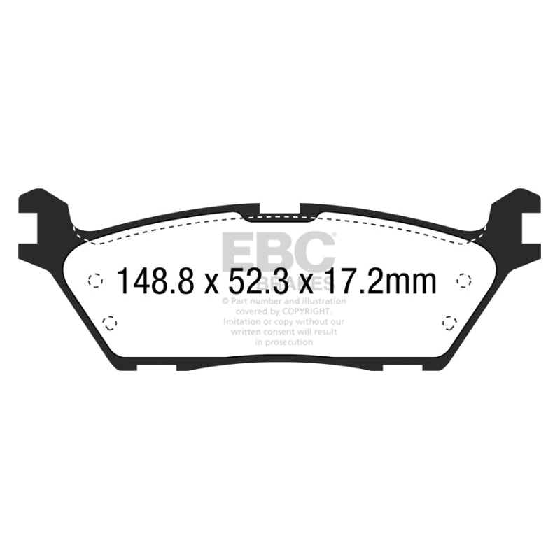 EBC 15+ Ford F150 2.7 Twin Turbo (2WD) Electric PB Extra Duty Rear Brake Pads - T1 Motorsports
