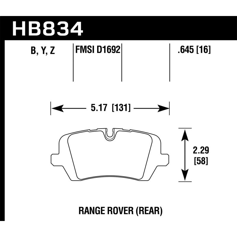 Hawk 13-16 Land Rover Range Rover / 14-16 Land Rover Range Rover Sport LTS Street Rear Brake Pad - T1 Motorsports