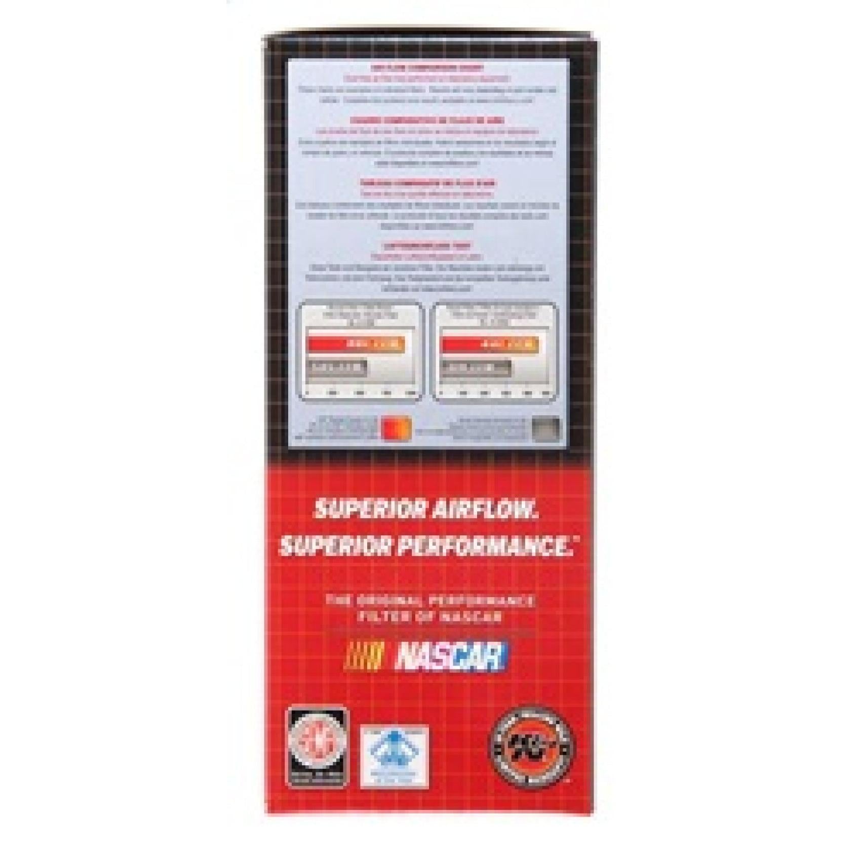 K&N Replacement Air Filter AIR FILTER, CHEV CAMARO 2.8L 1985-89, 5.0L 1985-92, 5.7L 1987-92