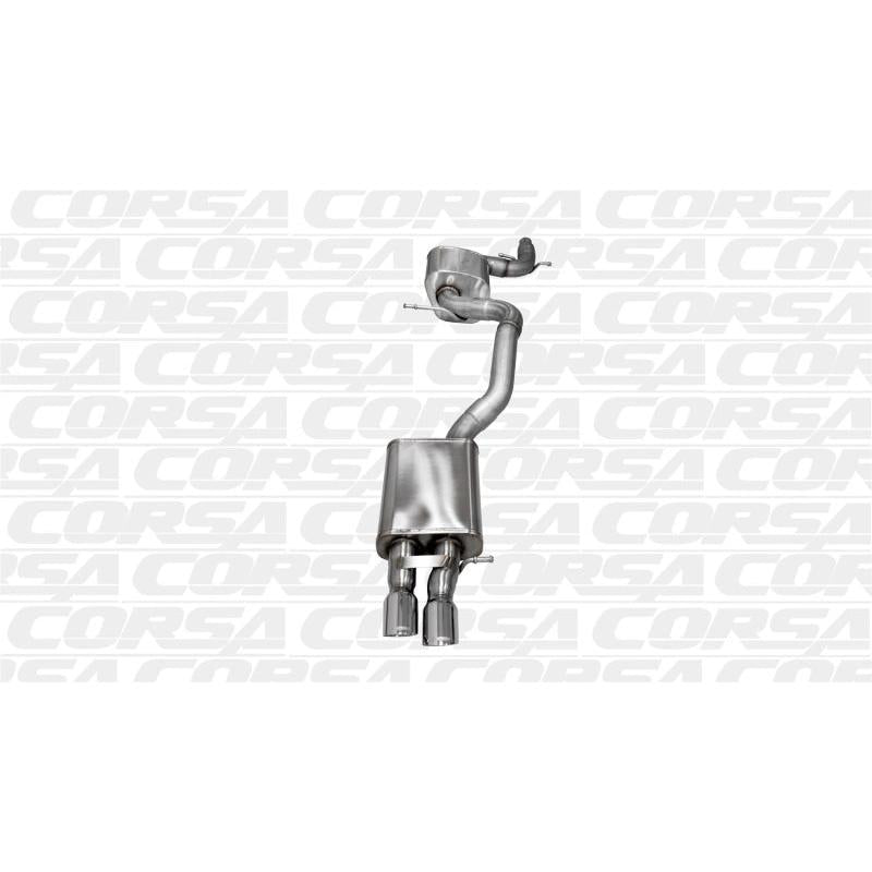 Corsa Touring 3.0in Cat-Back Exhaust (Black Pro-Series Tips) - 2006-2010 Volkswagen GLI Mk5
