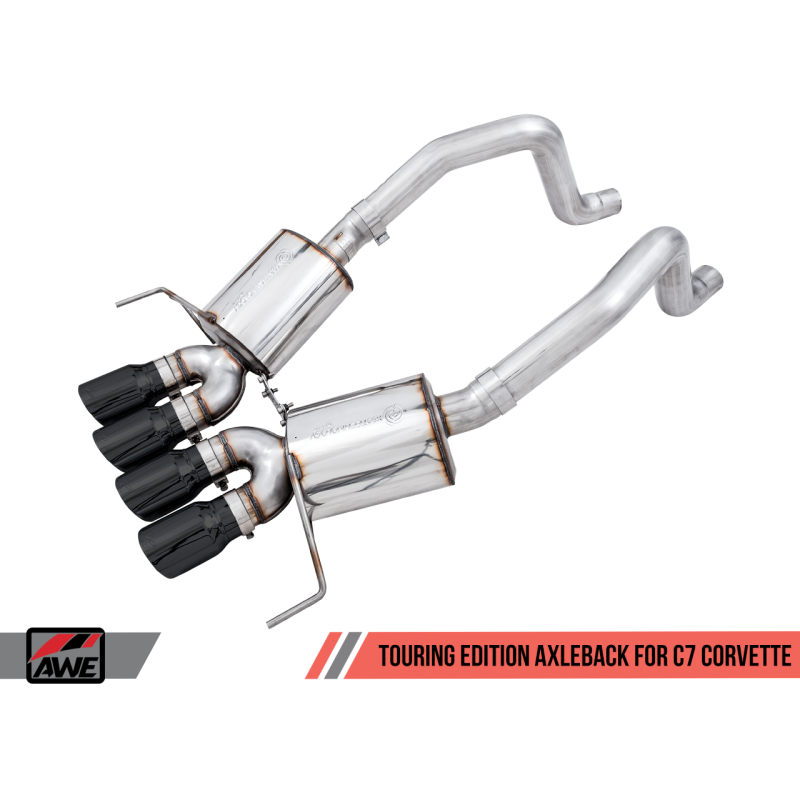 AWE Tuning 14-19 Chevy Corvette C7 Z06/ZR1 Touring Edition Axle-Back Exhaust w/Black Tips