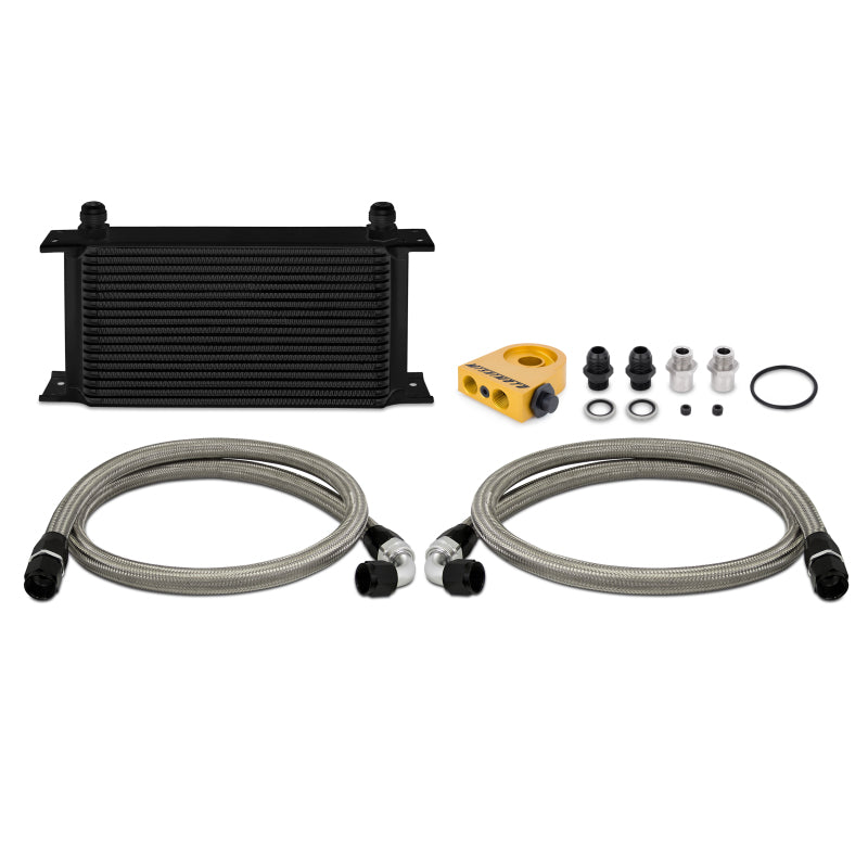 Mishimoto Universal 19 RowThermostatic Oil Cooler Kit - Black - T1 Motorsports