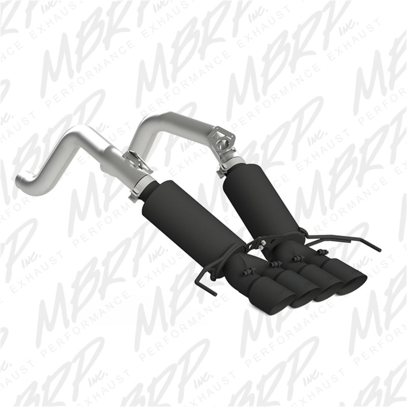 MBRP 14-19 Chevy Corvette V8 6.2L 3in Black Dual Cat Back w/ 4in Quad Dual Wall Tips - T1 Motorsports