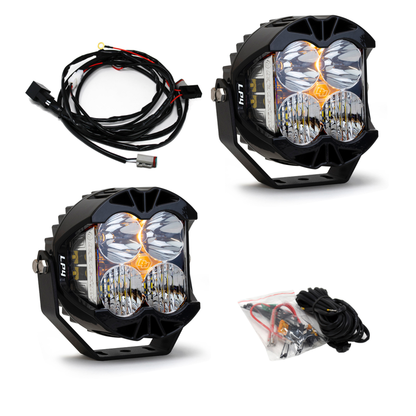 Baja Designs Jeep JL/JT Rubicon Steel Bumper LED Light Kit LP4 w/Upfitter - T1 Motorsports