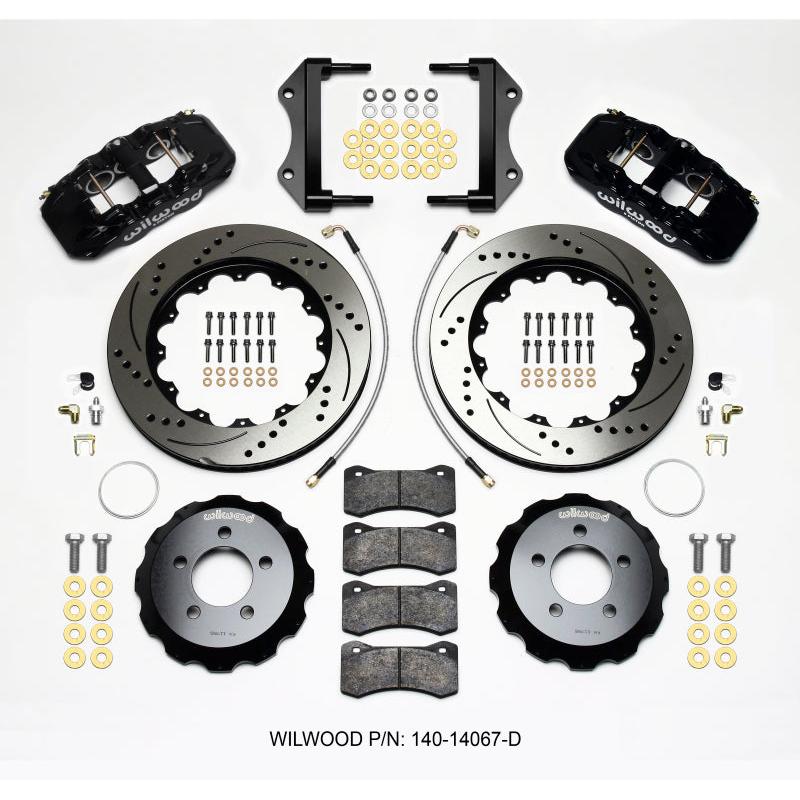 Wilwood AERO6 Front Hat Kit 14.25 Drilled 2014-Up Challenger w/Lines - T1 Motorsports