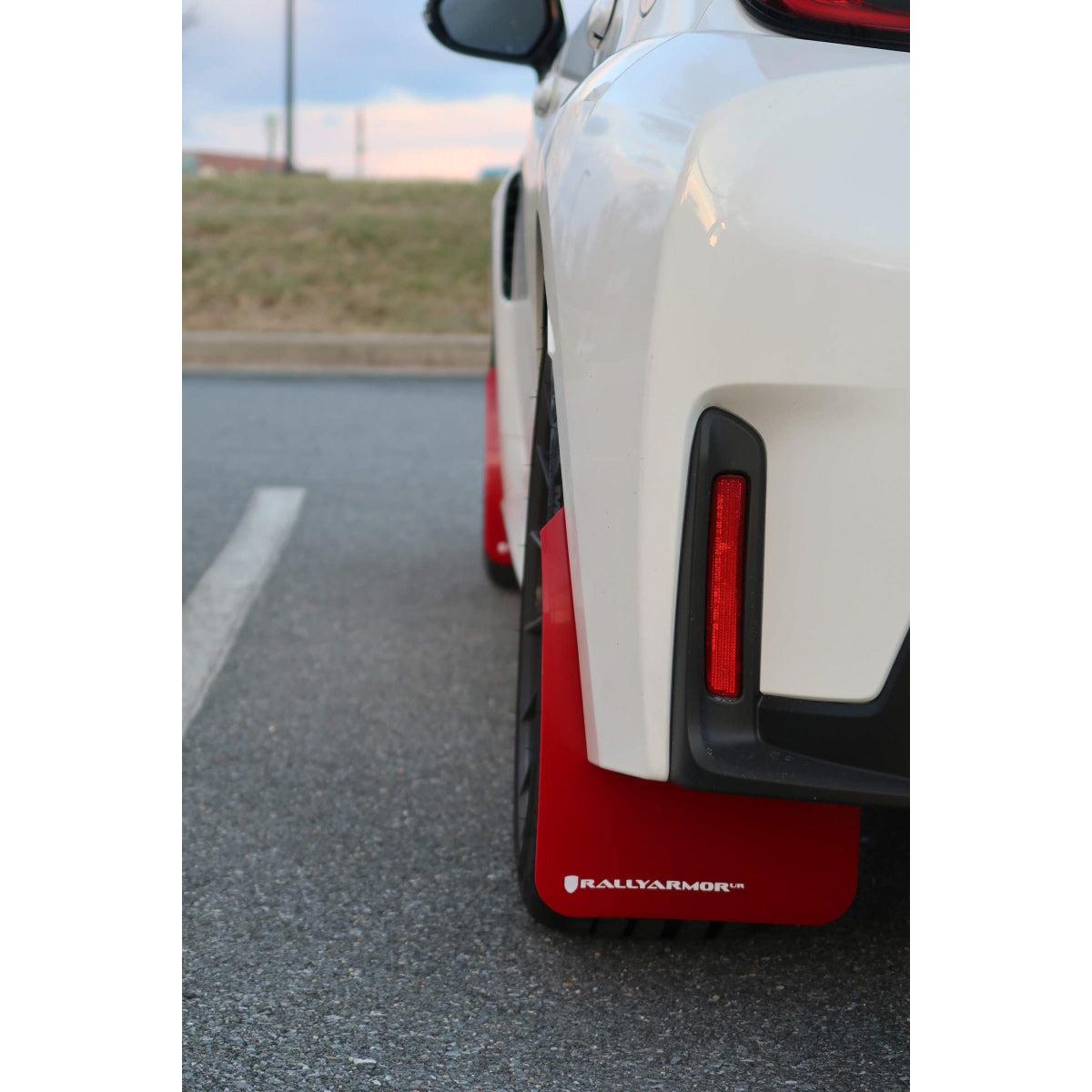 Rally Armor 2023 Toyota GR Corolla Red UR Mud Flap w/ White Logo