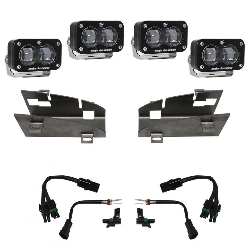 Baja Designs 19-22 Dodge RAM 1500 Rebel / 21-22 1500 TRX S2 SAE Dual Fog Pocket Light Kit - Clear - T1 Motorsports