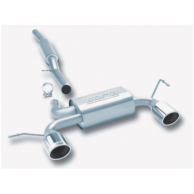 Borla Single Split Rear Exit SS Catback Exhaust - 2001-2006 Audi TT Quattro 1.8T 225HP MT AWD 2dr