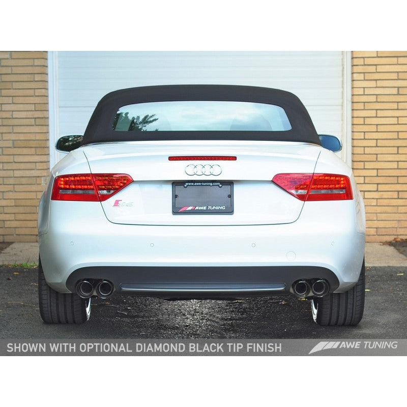 AWE Tuning Audi B8 / B8.5 S5 Cabrio Touring Edition Exhaust - Non-Resonated - Chrome Silver Tips