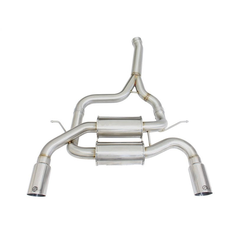 aFe MACHForce XP SS-304 Polish Tip 2.5in Dia Axle Back Exhaust 12-15 BMW 335i (F30) 3.0L (t)