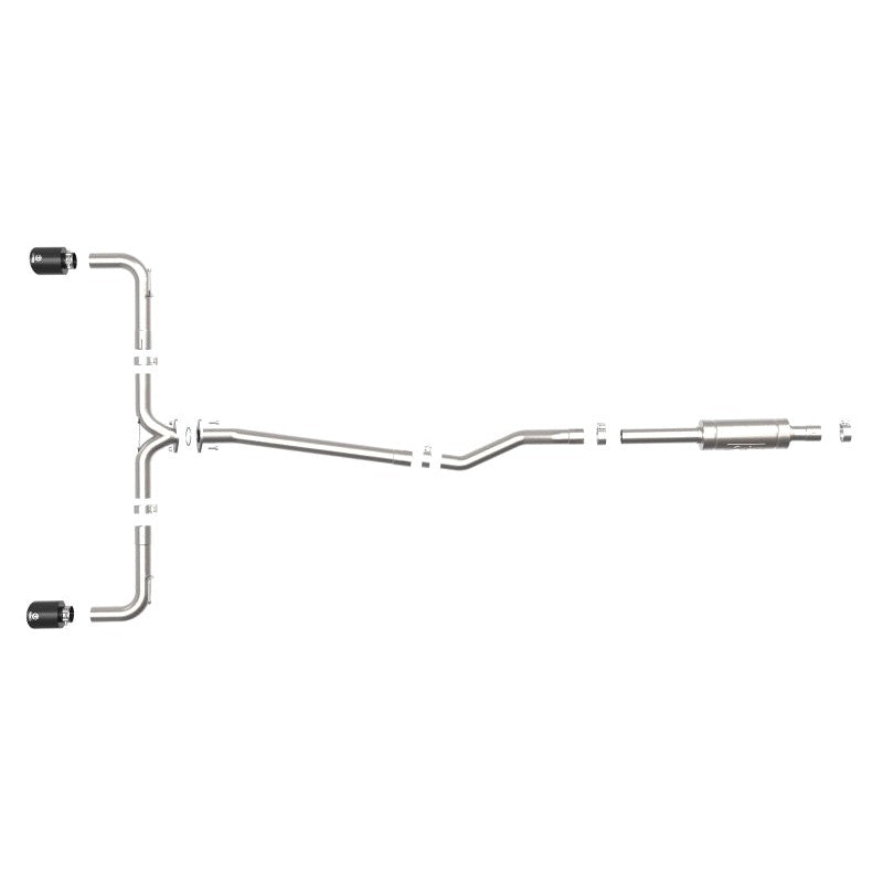 aFe Takeda 2-1/2in 304 SS Cat-Back Exhaust w/ Black Tips 14-18 Mazda 3