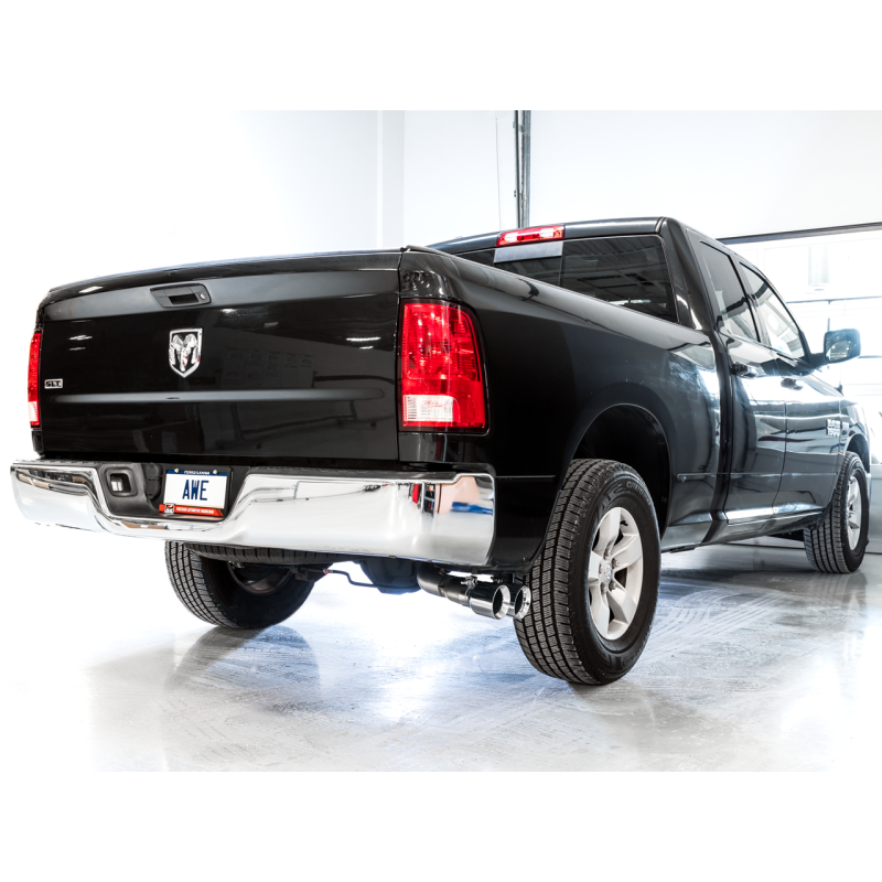AWE Tuning 09-18 RAM 1500 5.7L (w/o Cutouts) 0FG Single Side Exit Cat-Back Exhaust - Chrome Tips - T1 Motorsports