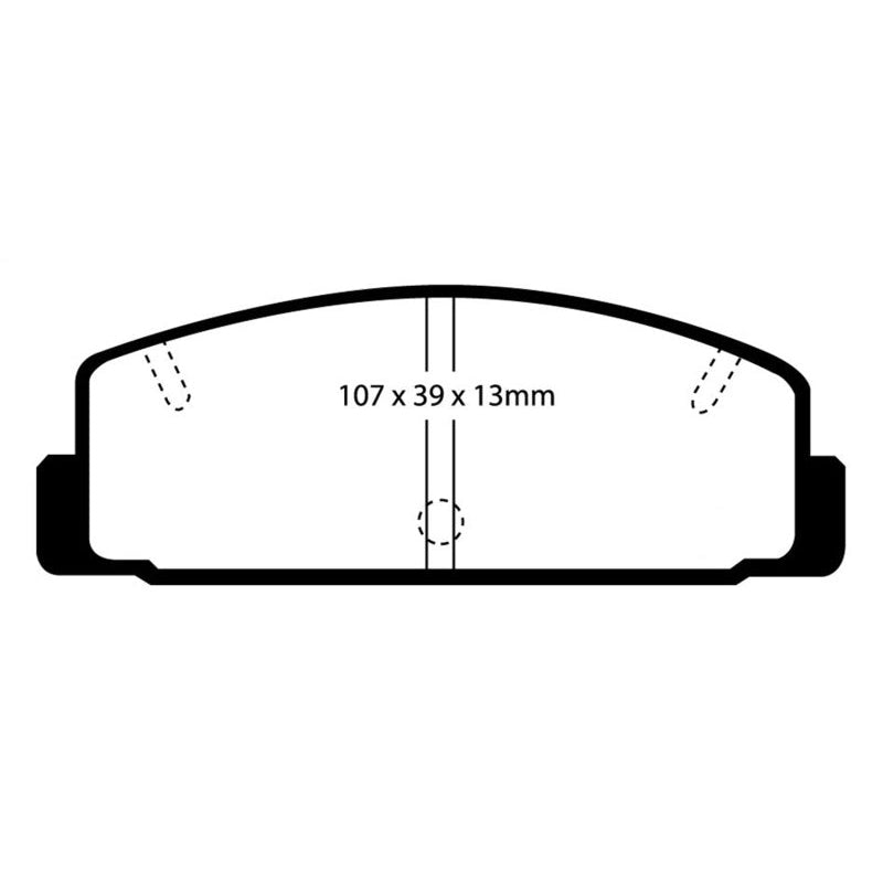 EBC Redstuff Brake Pads -  03-04 Mazda Protege 2.0 Turbo (Mazdaspeed) - Rear Brake Pads