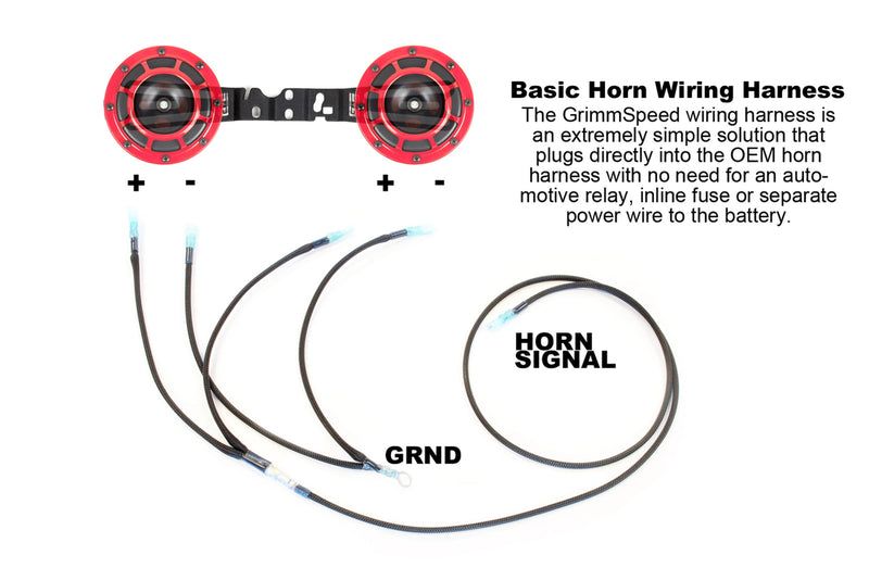 GrimmSpeed 02-14 Subaru WRX/STI Hella Horn Wiring Harness - T1 Motorsports