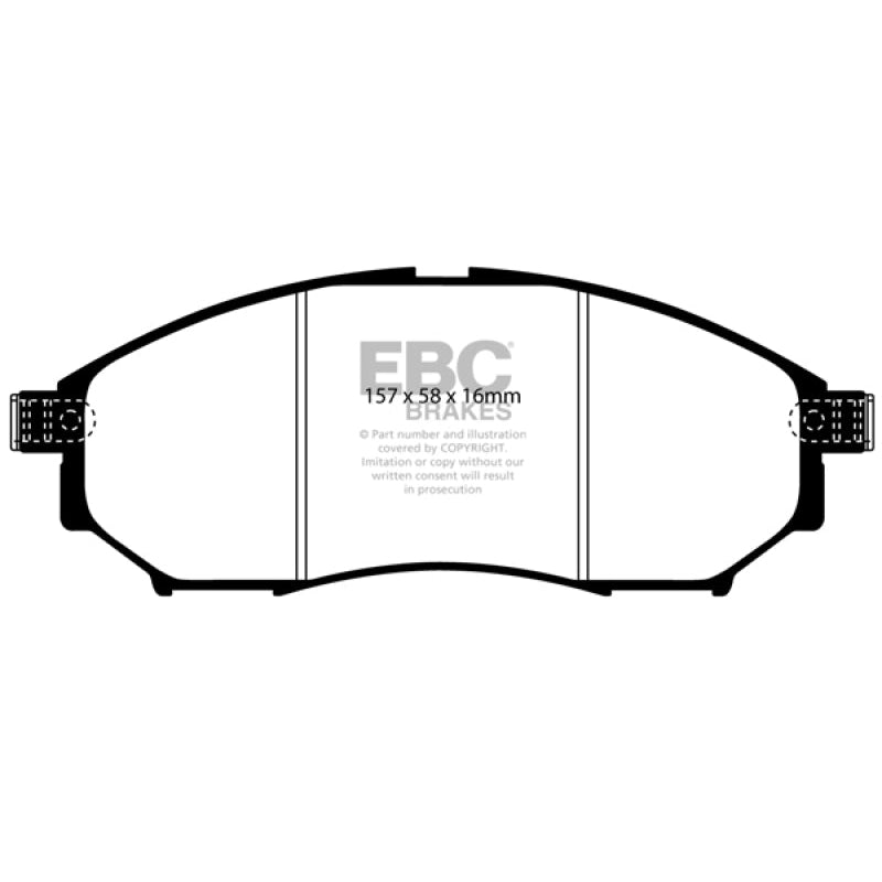 EBC Redstuff Brake Pads -  08-13 Infiniti EX35 3.5 - Front Brake Pads