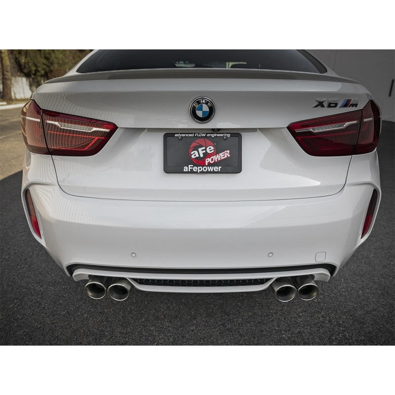 aFe MACH Force-Xp 3.5in. 304 SS C/B Exhaust w/o Muffler 15-18 BMW X5 M V8-4.4L (tt) - Polished Tip