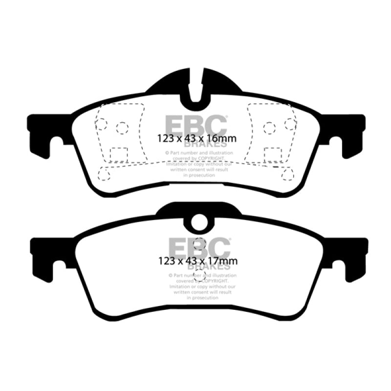 EBC Redstuff Brake Pads -  04-06 Mini Hardtop 1.6 - Rear Brake Pads