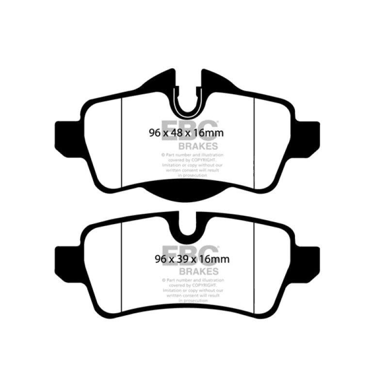 EBC Redstuff Brake Pads -  07-14 Mini Hardtop 1.6 - Rear Brake Pads