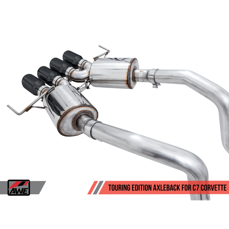 AWE Tuning 14-19 Chevy Corvette C7 Z06/ZR1 Touring Edition Axle-Back Exhaust w/Black Tips