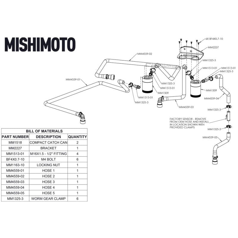 Mishimoto 18+ Ford F-150 2.7L EcoBoost Baffled Oil Catch Can Kit - Clear