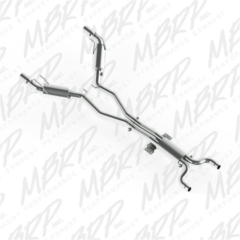 MBRP 2010 Chev Camaro V8 6.2L Automatic (L99) 3 Dual Cat Back Round Tips T409 - T1 Motorsports