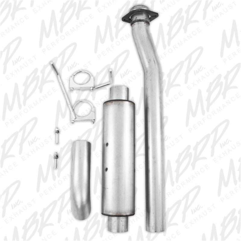 MBRP 11-12 Ford F-150 SVT Raptor 6.2L EC-SB/CC-SB 3.5in Cat Back Single Turn Down Alum Exhaust - T1 Motorsports