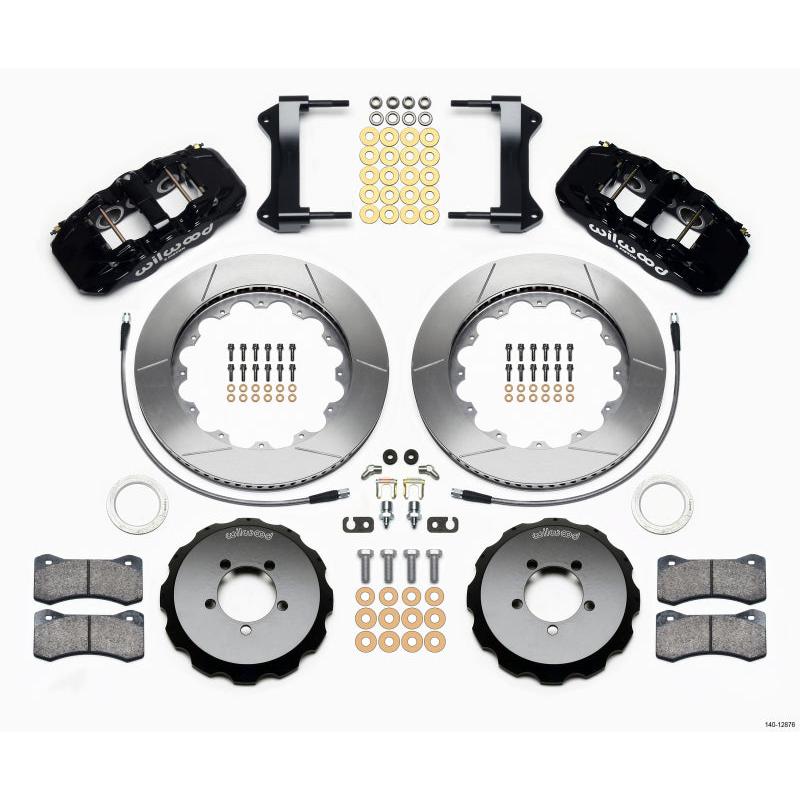 Wilwood AERO6 Front Hat Kit 14.00 1999-2012 Subaru WRX w/Lines - T1 Motorsports