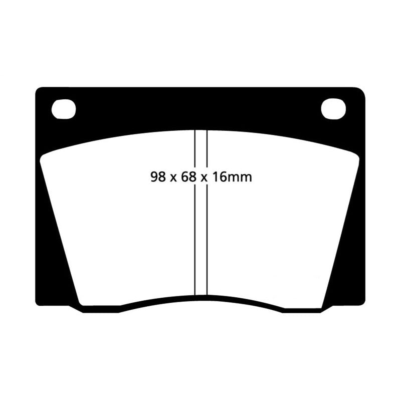 EBC Redstuff Brake Pads -  67-74 Ac 428 7.0 - Front Brake Pads