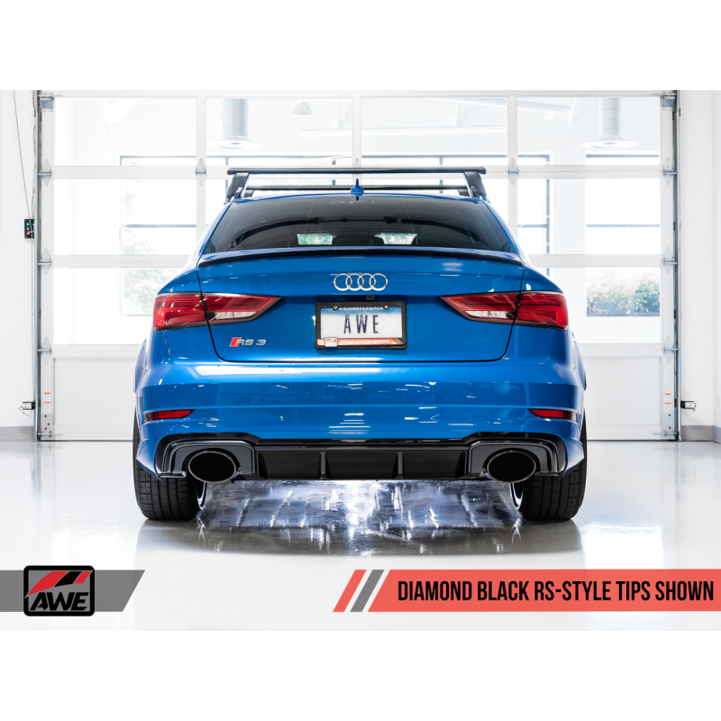 AWE Tuning 1719 Audi RS3 8V Track Edition Exhaust Diamond Black Tips