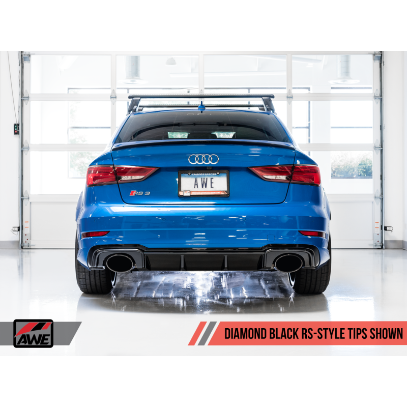 AWE Tuning 17-19 Audi RS3 8V SwitchPath Exhaust w/Diamond Black RS-Style Tips - T1 Motorsports