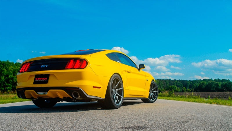 Corsa 3in Touring Axle Back Exhaust - Polished Dual Tips - 2015-2017 Ford Mustang GT 5.0