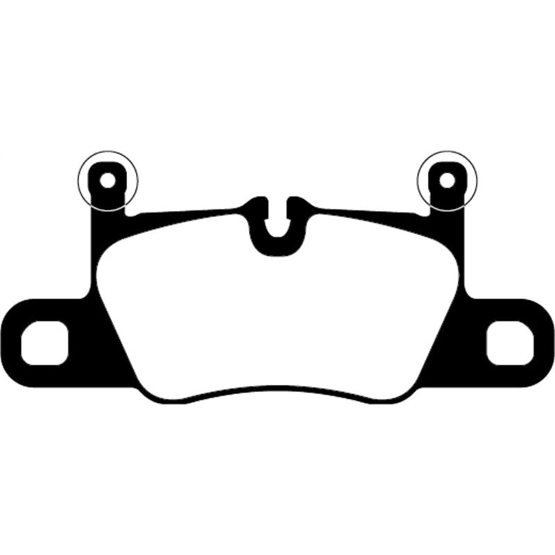 EBC Redstuff Brake Pads -  2016+ Porsche 911 (991/2 w/Cast Iron Rotors) 3.0TT Carrera - Rear Brake Pads