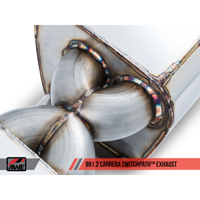 AWE Tuning Porsche 911 (991.2) Carrera / S SwitchPath Exhaust for PSE Cars - Chrome Silver Tips