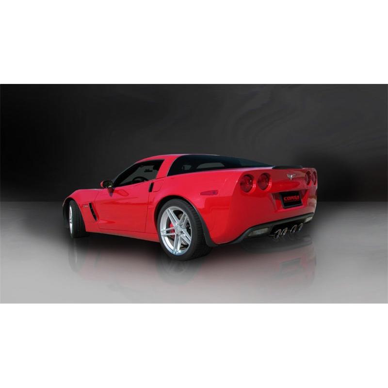 Corsa 06-13 Chevrolet Corvette C6 Z06 7.0L V8 Black Sport Cat-Back Exhaust