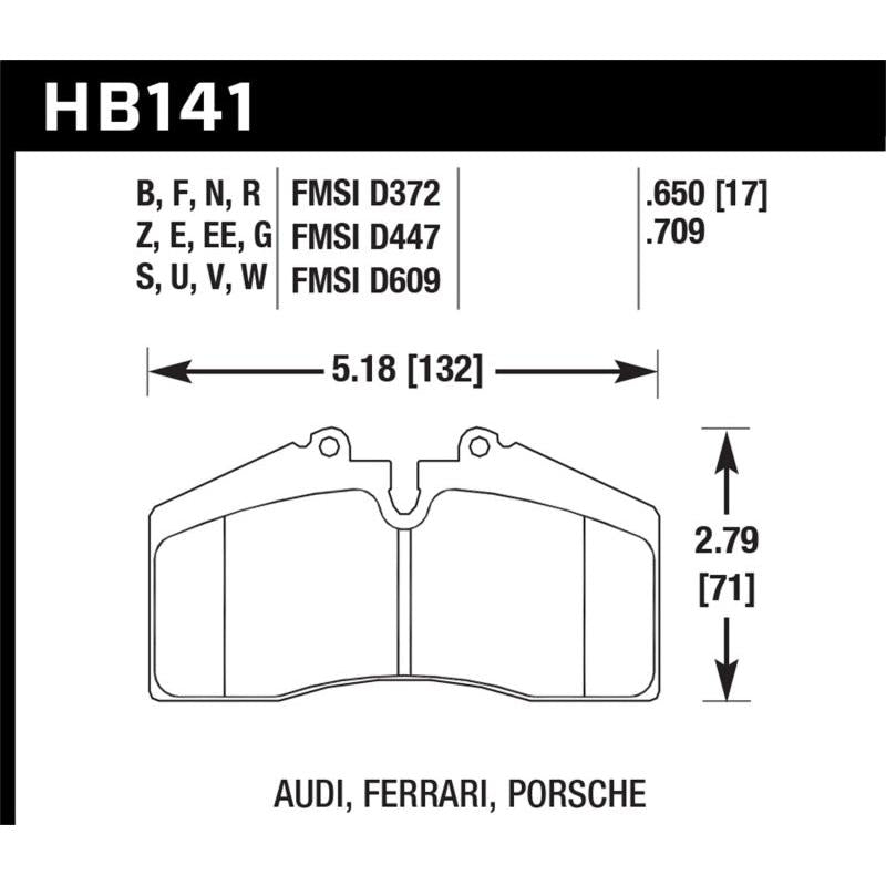 Hawk Audi/Porsche Rear AND ST-40 Performance Ceramic Street Brake Pads - T1 Motorsports