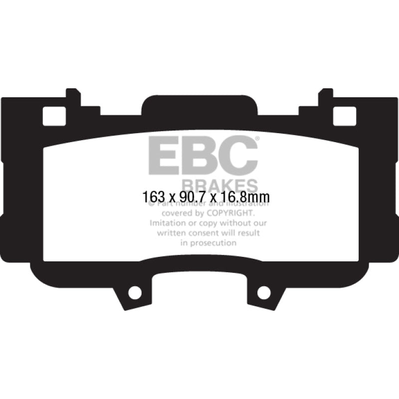 EBC Redstuff Brake Pads -  15+ Ford Mustang 2.3 Turbo Performance Pkg - Front Brake Pads