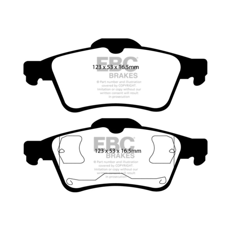 EBC Redstuff Brake Pads -  03-05 Mazda 3 2.0 - Rear Brake Pads