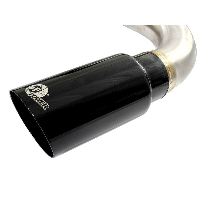 aFe MACHForce XP SS-304 Black Tip 2.5in Dia Cat Back Exhaust 12-14 BMW 335i (F30) 3.0L (t)