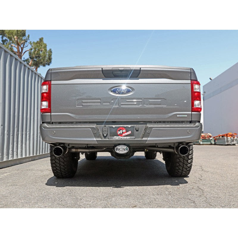 aFe Vulcan 3in 304 SS Cat-Back Exhaust 2021 Ford F-150 V6 2.7L/3.5L (tt)/V8 5.0L w/ Black Tips