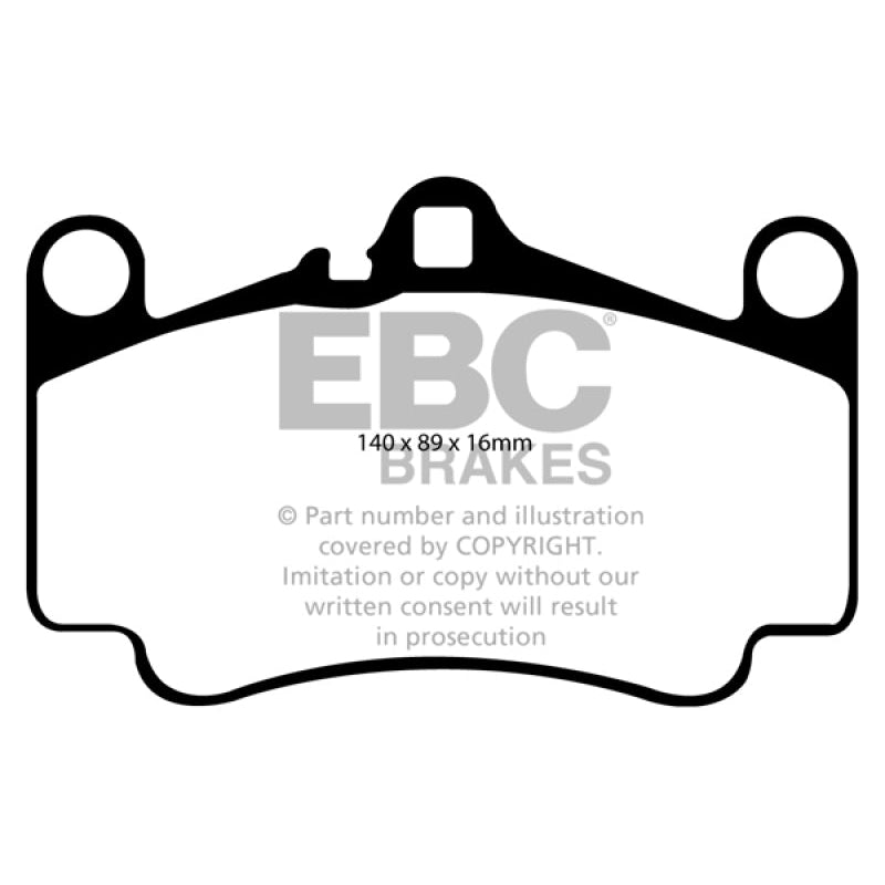 EBC Redstuff Brake Pads -  03-05 Porsche 911 (996) (Cast Iron Rotor only) 3.6 Carrera 4S - Front Brake Pads