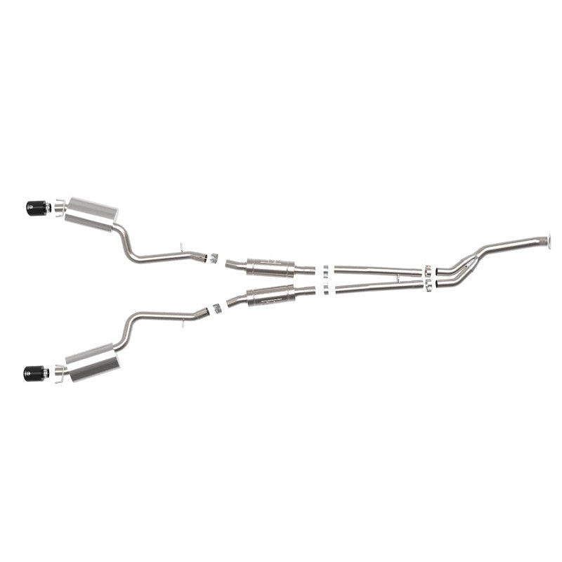aFe POWER Takeda 16-17 Lexus IS200t L4-2.0L (t) 2.5in-3in 304 SS CB Exhaust w/ Black Tips