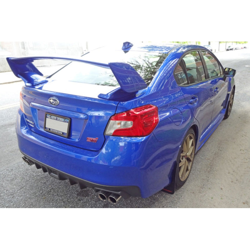 Rally Armor 15-21 Subaru WRX/STI (Sedan ONLY) Red UR Mud Flap w/ White Logo - T1 Motorsports