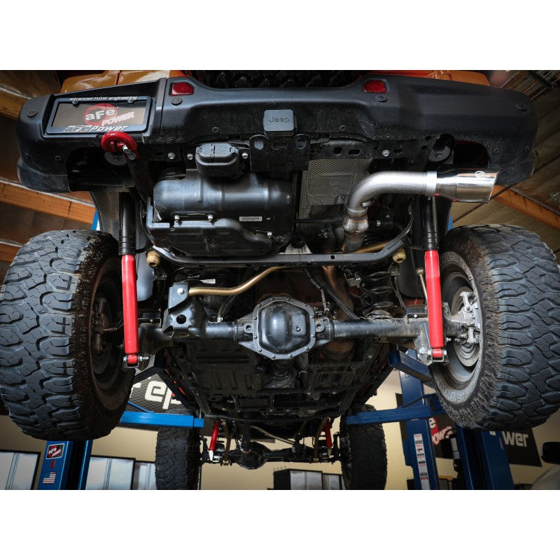 aFe 20-21 Jeep Wrangler Large Bore-HD 3in 304 Stainless Steel DPF-Back Exhaust System - Polished Tip