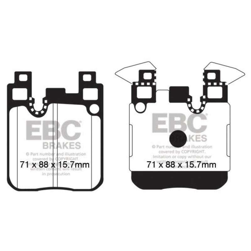 EBC Redstuff Brake Pads -  14+ BMW M3 3.0 Twin Turbo (F80) - Rear Brake Pads - T1 Motorsports