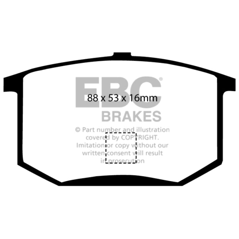 EBC Redstuff Brake Pads -  75-80 Lotus Esprit 2.0 - Rear Brake Pads
